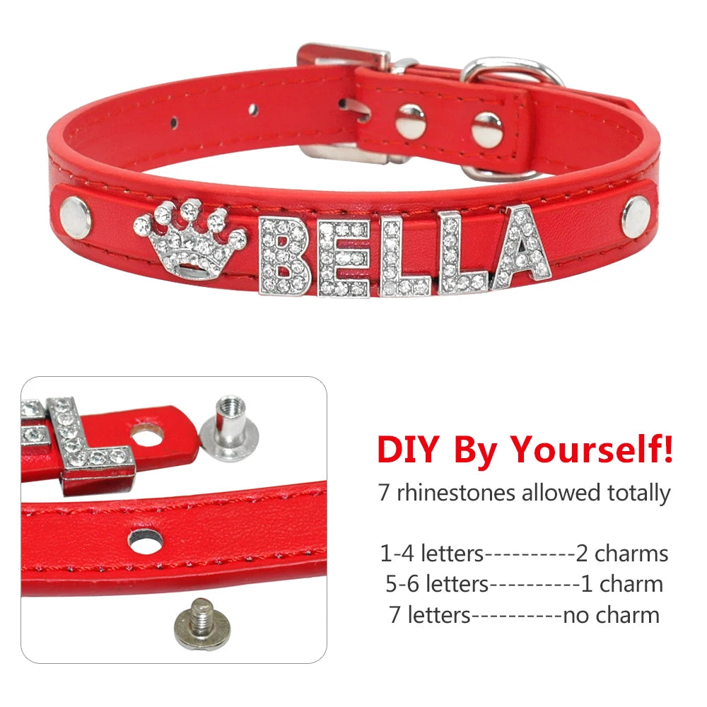 Personalized Rhinestone Dog Collars