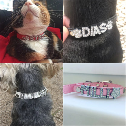 Personalized Rhinestone Dog Collars